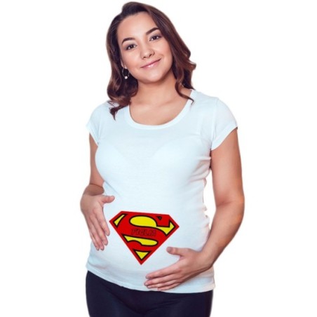 Maglia premaman super figlio super figlia Per la famiglia