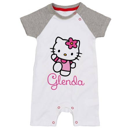 Pagliaccetto neonata personalizzato con nome hello kitty