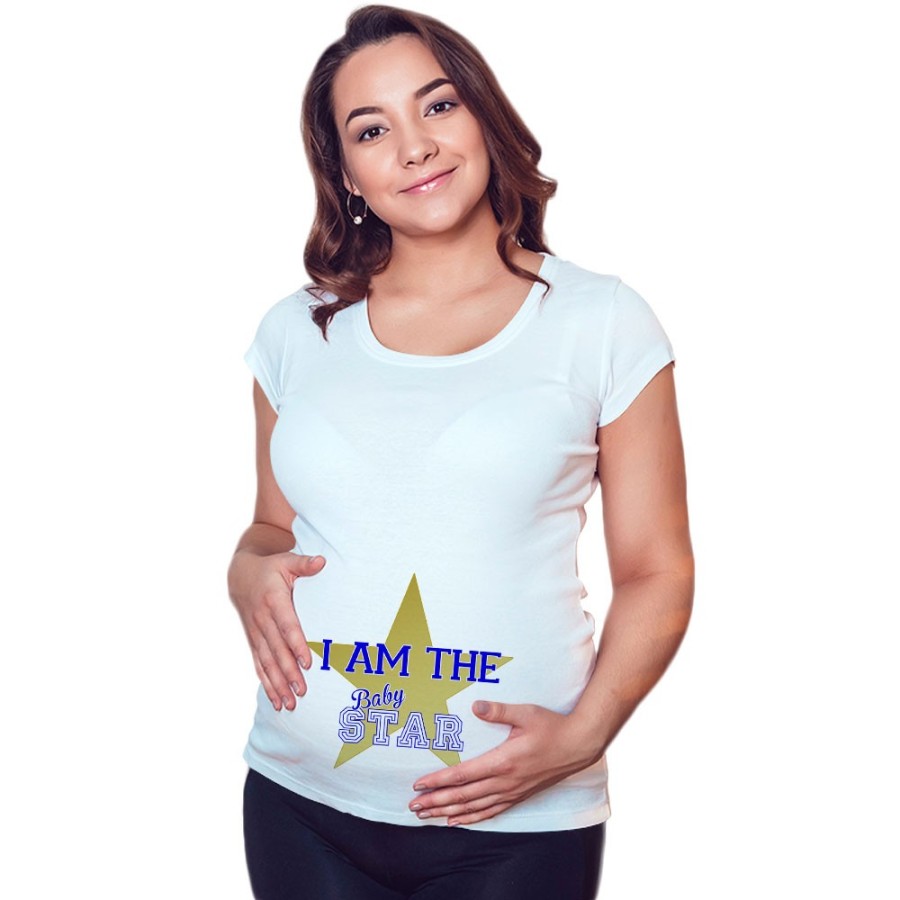 Maglia premaman i am the baby star Per la famiglia