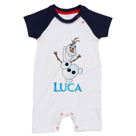 Pagliaccetto neonato personalizzato con nome olaf
