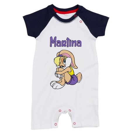 Pagliaccetto neonata personalizzato con nome baby lola bunny Cartoon