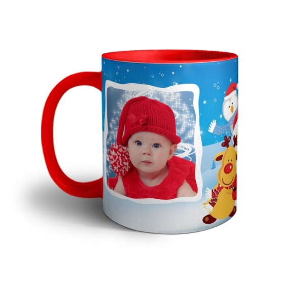 Tazza personalizzata con foto e nome la famiglia di babbo natale Natale