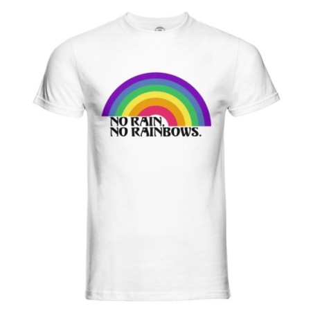 Maglia uomo no rain no rainbows Frasi