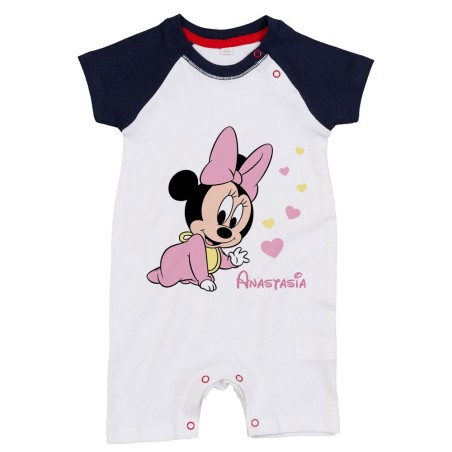 Pagliaccetto neonata personalizzato con nome baby minnie Cartoon