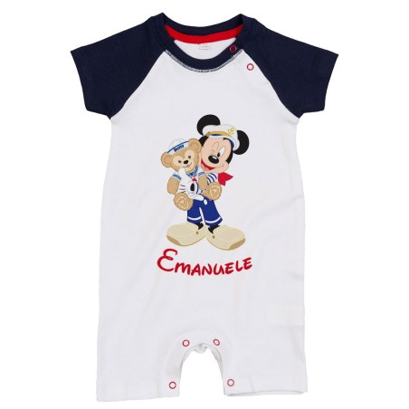 Pagliaccetto neonato personalizzato con nome topolino...