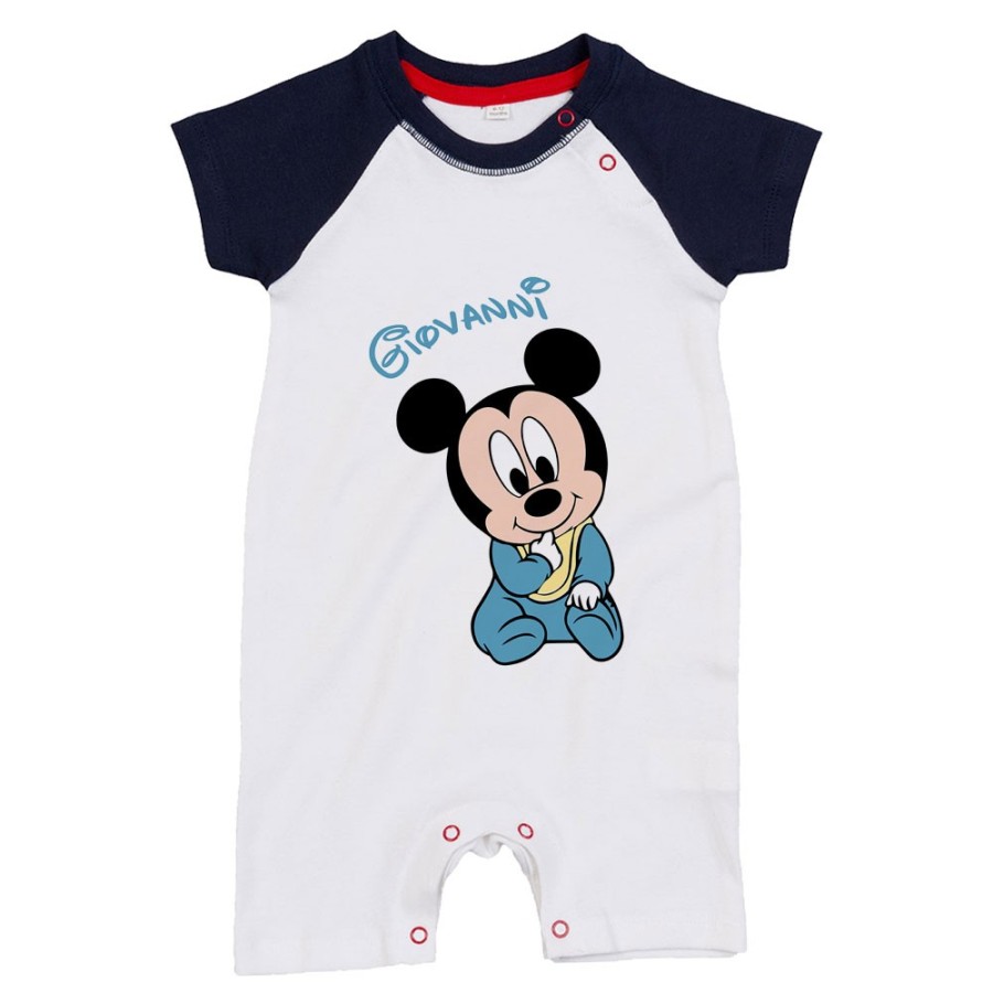 Pagliaccetto neonato personalizzato con nome sweet topolino Cartoon