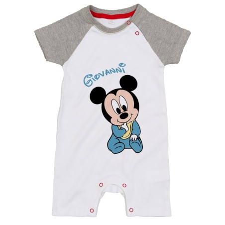 Pagliaccetto neonato personalizzato con nome sweet topolino Cartoon