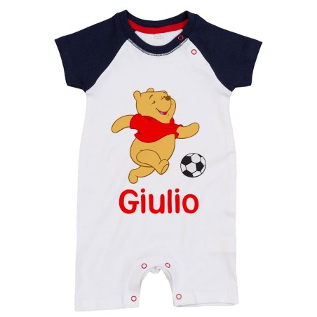 Pagliaccetto neonato personalizzato con nome winnie con...