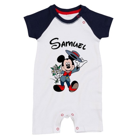 Pagliaccetto neonato personalizzato con nome topolino...