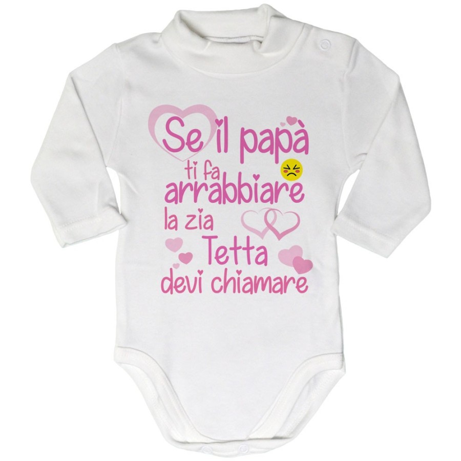 Body lupetto neonato personalizzato  nome se papà ti fa arrabbiarelo zio gli zii devi chiamare Per gli zii