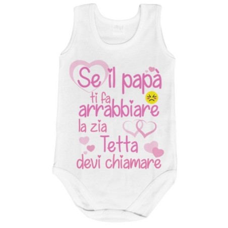 Body neonato personalizzato  nome se papà ti fa...