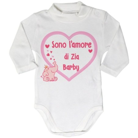Body lupetto neonato personalizzato  nome sono amore di...