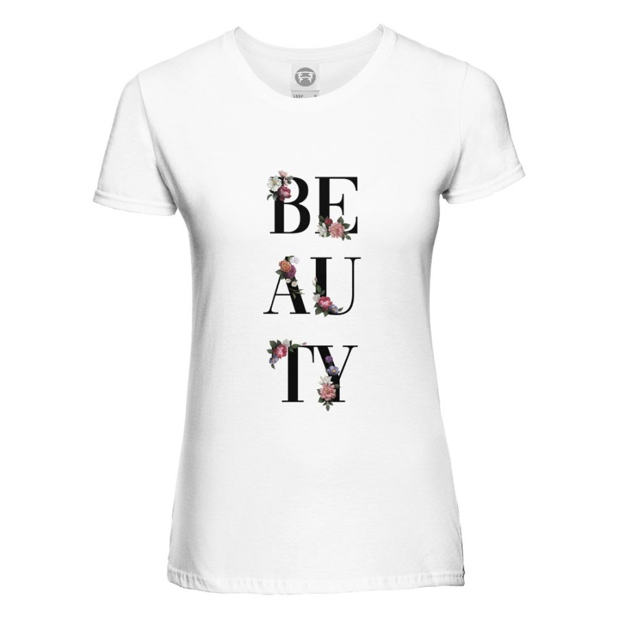 T-shirt donna beauty fleur Frasi