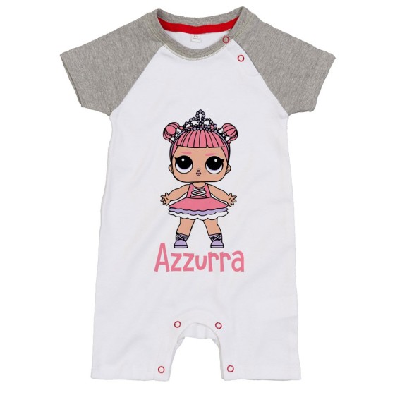 Pagliaccetto neonata personalizzato con nome lol Cartoon