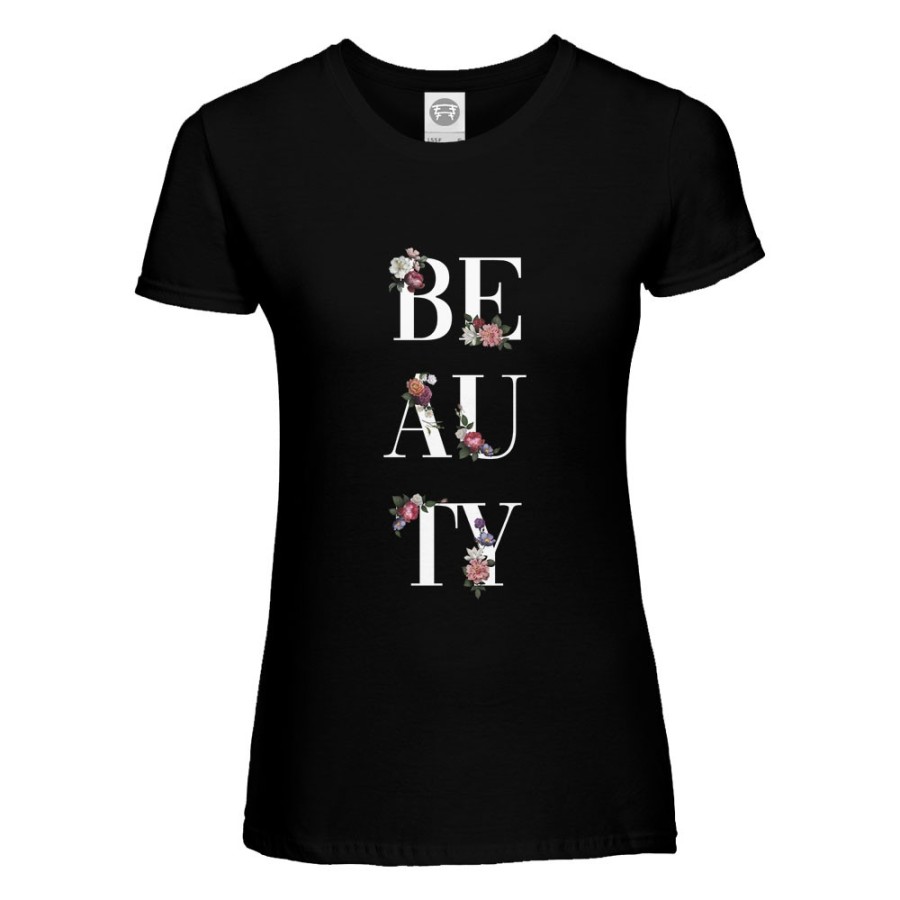T-shirt donna beauty fleur Frasi
