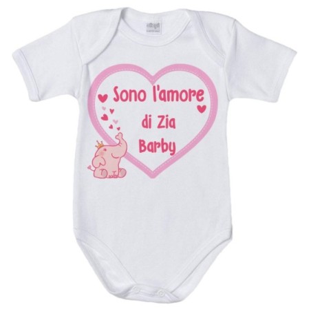 Body neonato personalizzato  nome sono amore di zio degli...