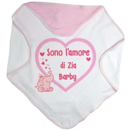 Accappatoio neonato personalizzato  nome sono amore di...