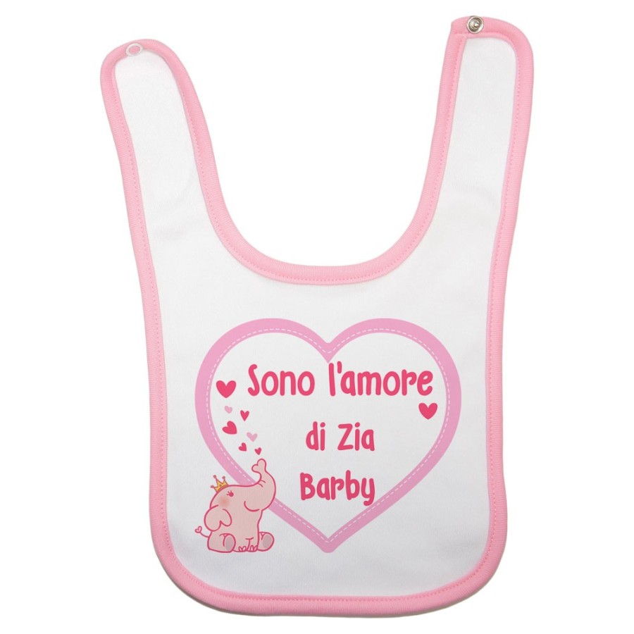 Bavaglino neonato personalizzato  nome sono amore di zio degli zii Per gli zii