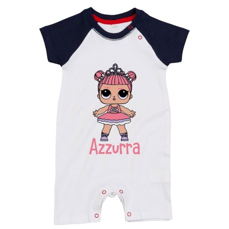 Pagliaccetto neonata personalizzato con nome lol Cartoon