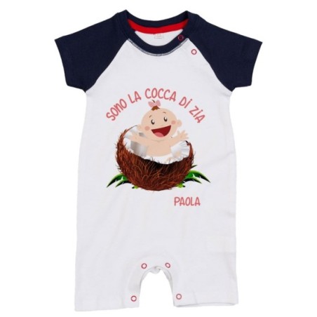 Pagliaccetto neonato personalizzato  nome sono il cocco...
