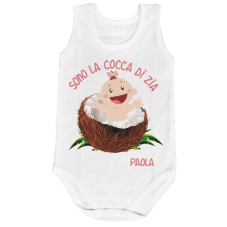 Body neonato personalizzato  nome sono il cocco di zio...