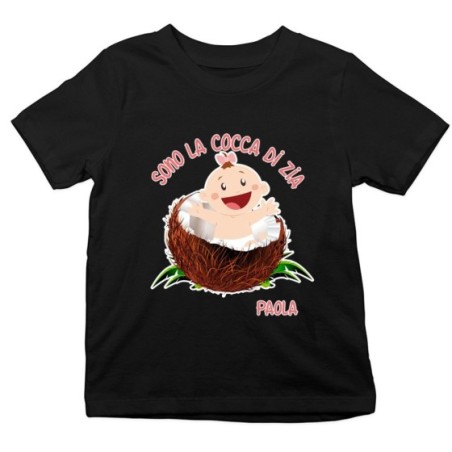 T-shirt bambino personalizzata  nome sono il cocco di zio...