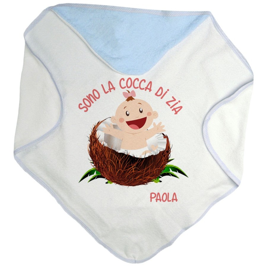 Accappatoio neonato personalizzato  nome sono il cocco di zio degli zii Per gli zii