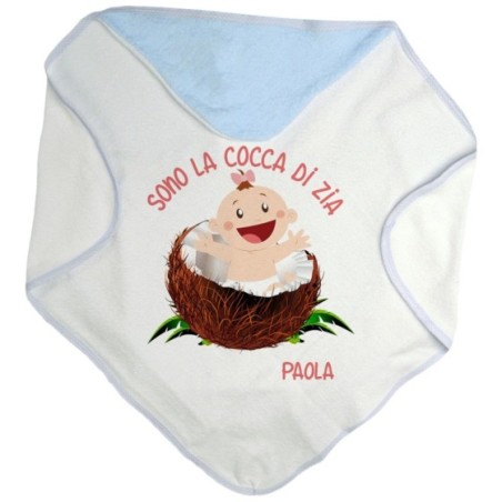 Accappatoio neonato personalizzato  nome sono il cocco di zio degli zii Per gli zii