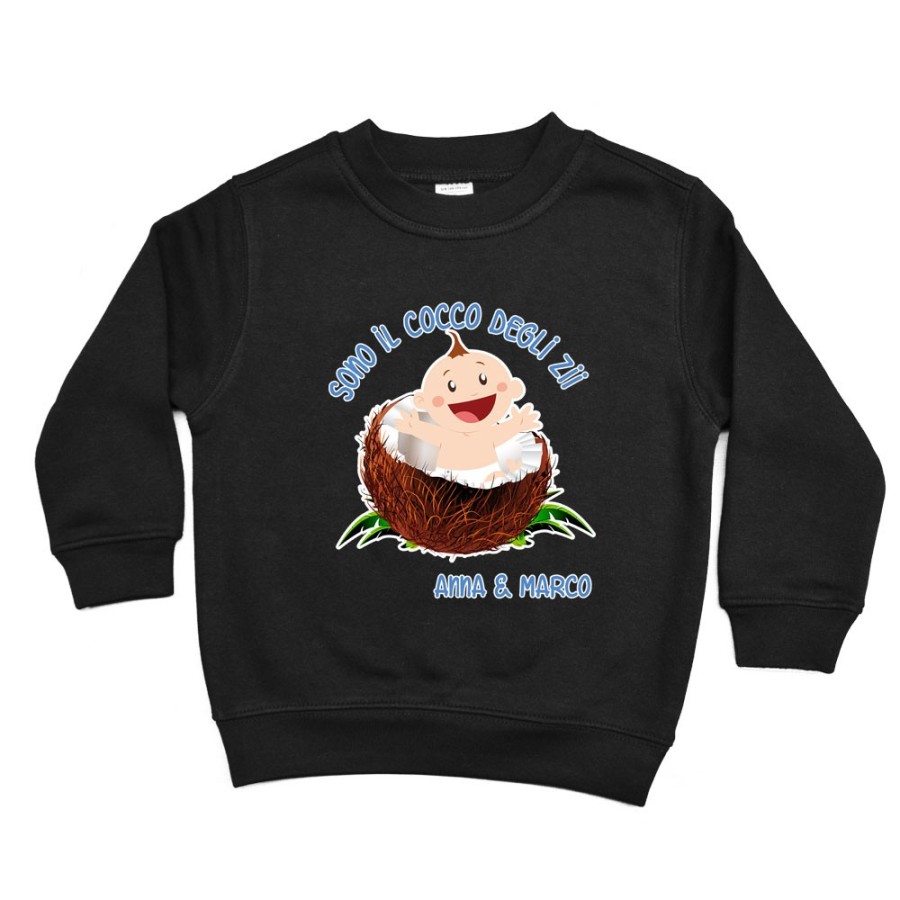Felpa bambino personalizzata  nome sono il cocco di zio degli zii Per gli zii