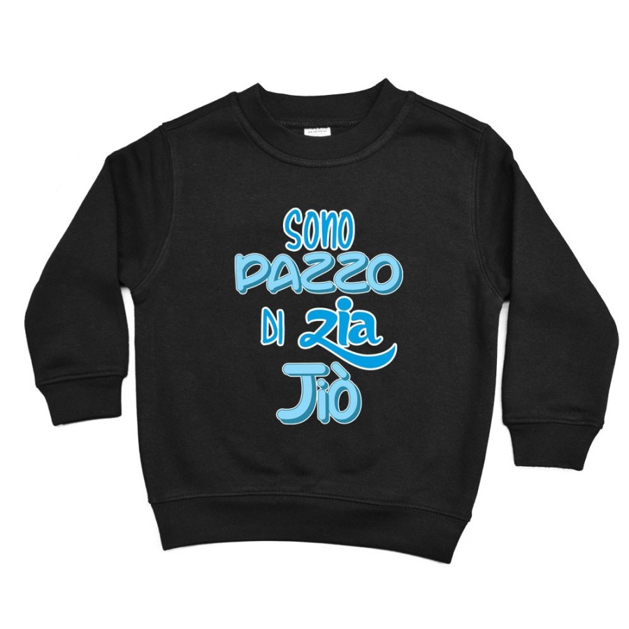 Felpa bambino personalizzata  nome sono pazzo di zio degli zii Per gli zii