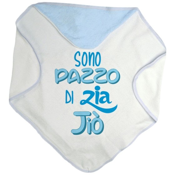 Accappatoio neonato personalizzato  nome sono pazzo di zio degli zii Per gli zii