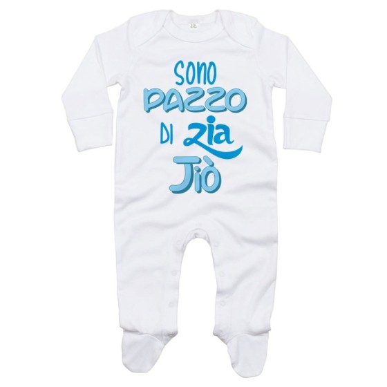 Tutina neonato personalizzata  nome sono pazzo di zio degli zii Per gli zii