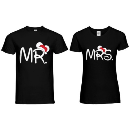 Coppia di maglie personalizzabili con nomi mr e mrs con...