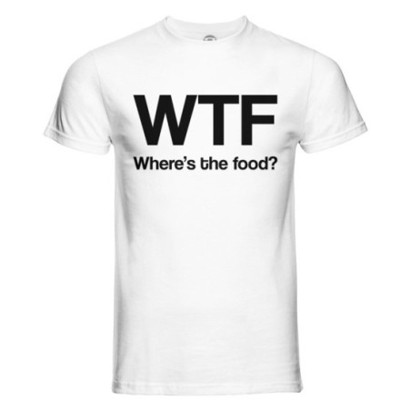 T-shirt uomo wtf where is the food?