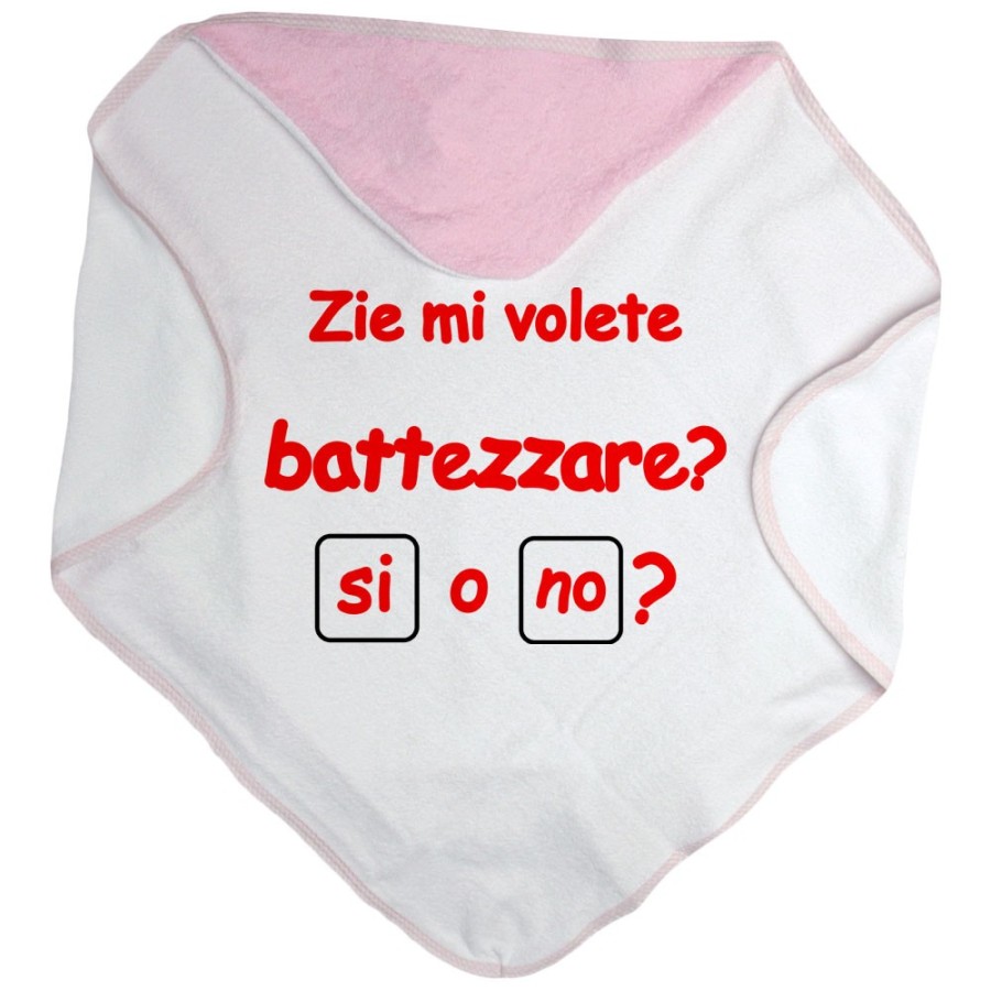 Accappatoio neonato personalizzabile  nome zio zii mi volete battezzare? Per gli zii