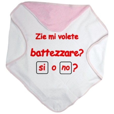 Accappatoio neonato personalizzabile  nome zio zii mi...