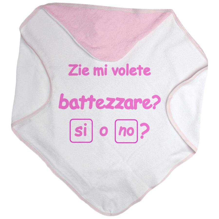 Accappatoio neonato personalizzabile  nome zio zii mi volete battezzare? Per gli zii