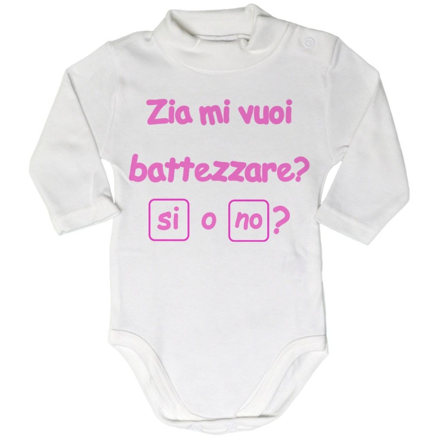 Body lupetto neonato personalizzabile  nome zio zii mi volete battezzare? Per gli zii