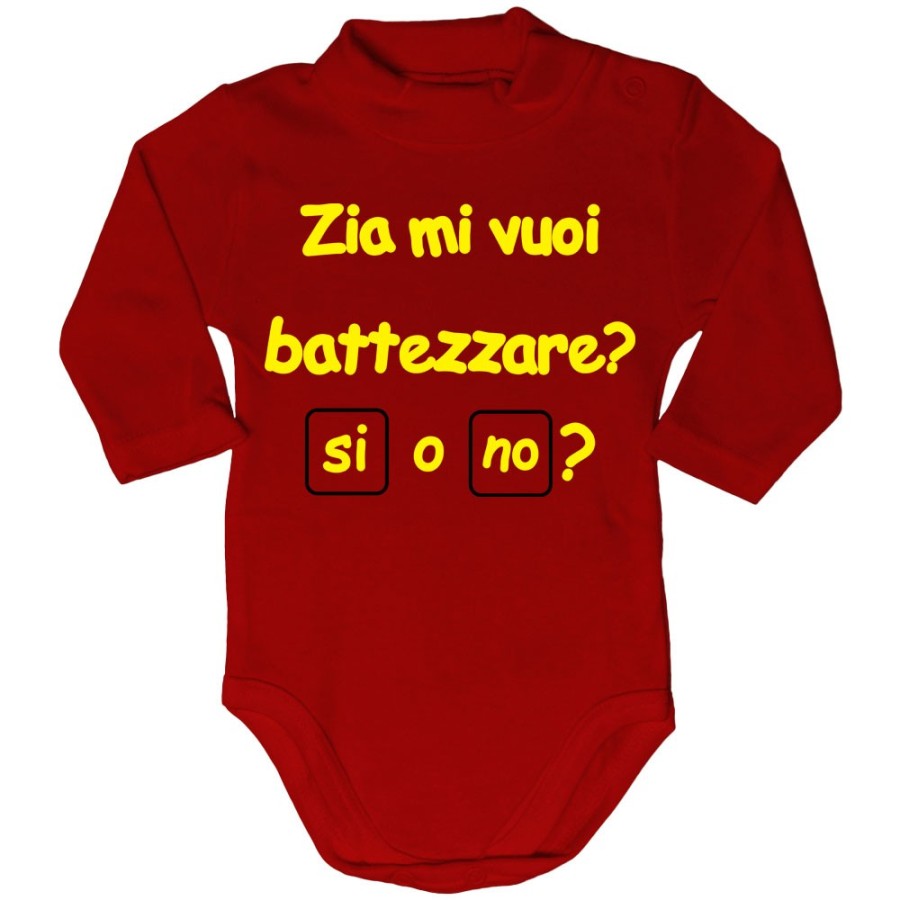 Body lupetto neonato personalizzabile  nome zio zii mi volete battezzare? Per gli zii