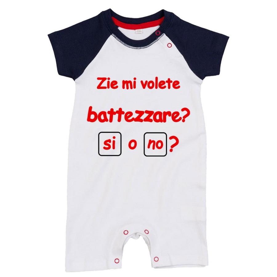 Pagliaccetto neonato personalizzabile  nome zio zii mi volete battezzare? Per gli zii