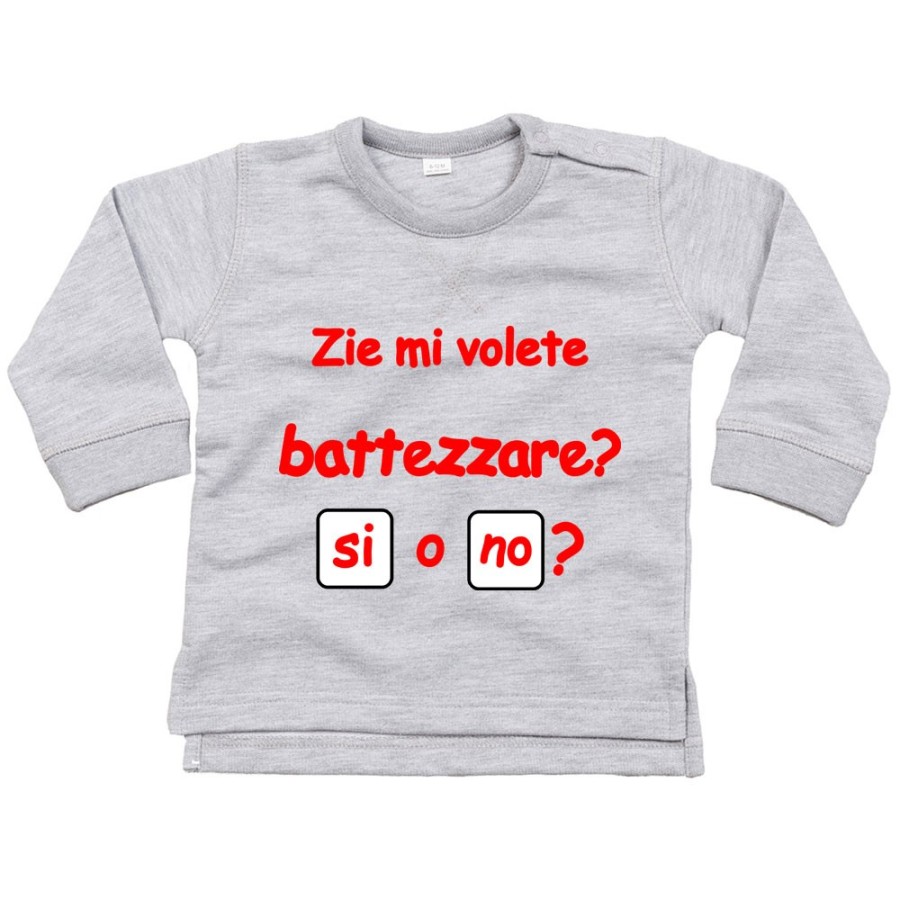 Felpa neonato personalizzabile  nome zio zii mi volete battezzare? Per gli zii