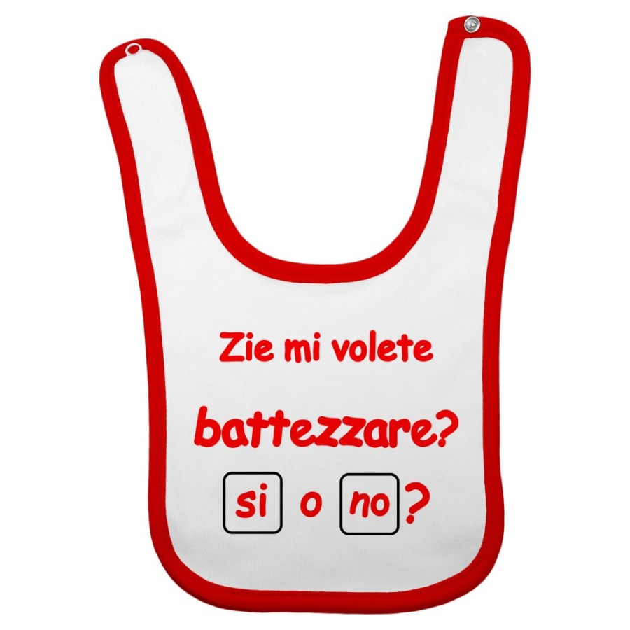Bavaglino neonato personalizzabile  nome zio zii mi volete battezzare? Per gli zii