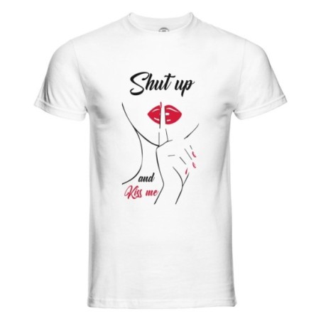 T-shirt uomo shut up and kiss me