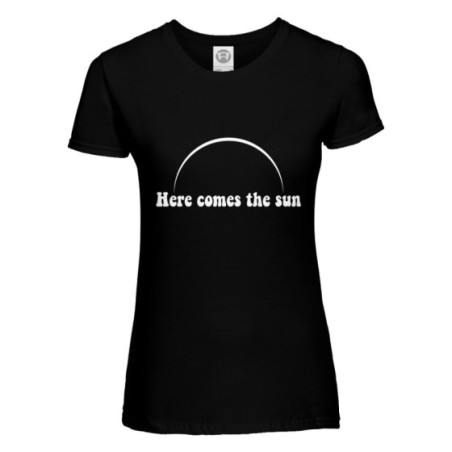 T-shirt donna here comes the sun Frasi
