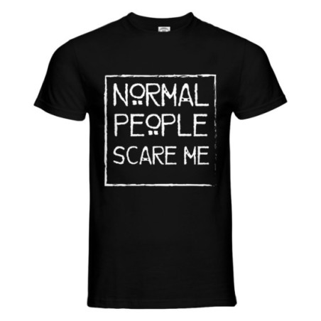 T-shirt uomo normal people scare me Frasi