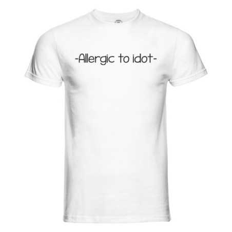 T-shirt uomo allergic to idiot