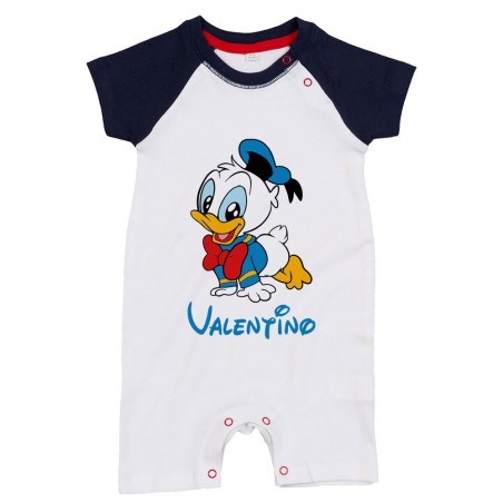 Pagliaccetto neonato personalizzato con nome baby paperino