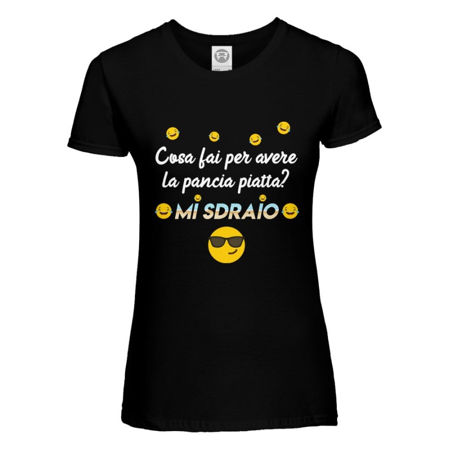 Maglia donna cosa fai per avere la pancia piatta? mi sdraio Frasi
