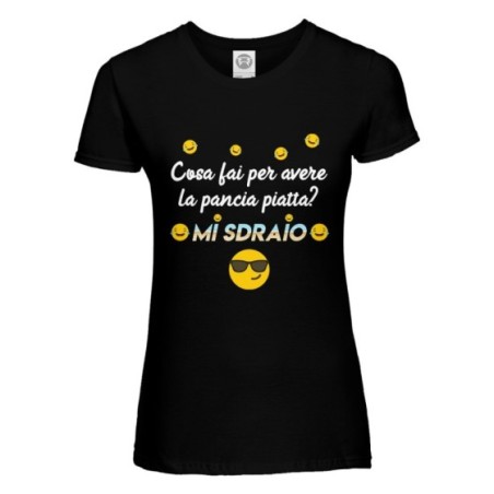 Maglia donna cosa fai per avere la pancia piatta? mi sdraio