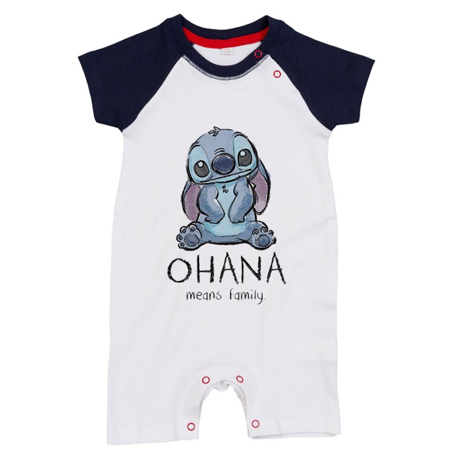 Pagliaccetto neonato con stitch ohana means family Cartoon